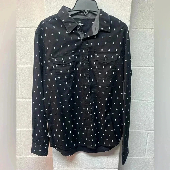 Carbon Long Sleeve Slim Casual Button-Down Shirts for Men - Picture 1 of 5